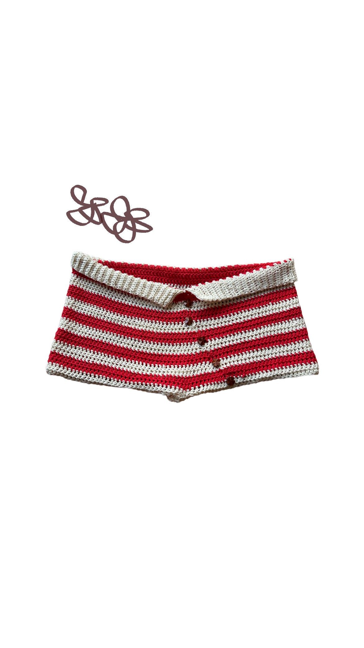 Micro shorts crochet ~ Plumeria~