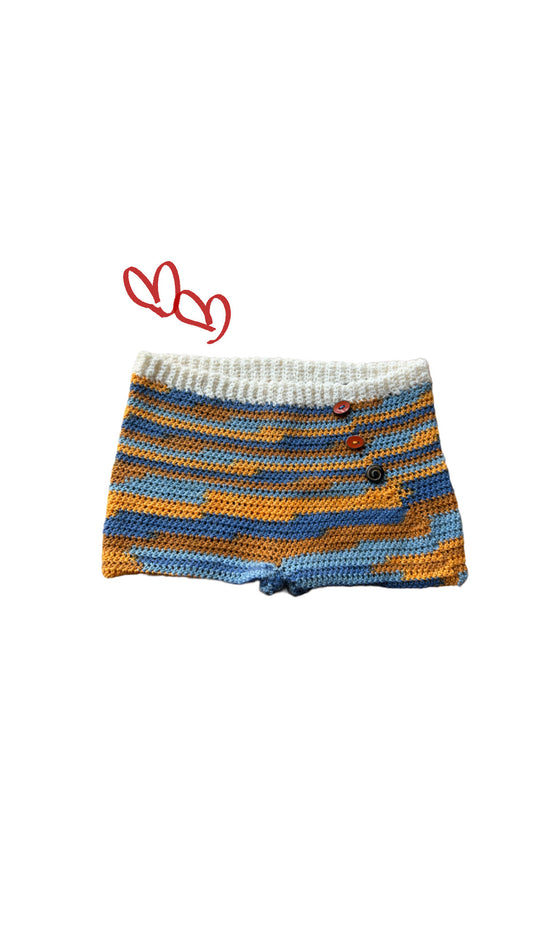 Micro shorts crochet ~Urushi& buffalo bone